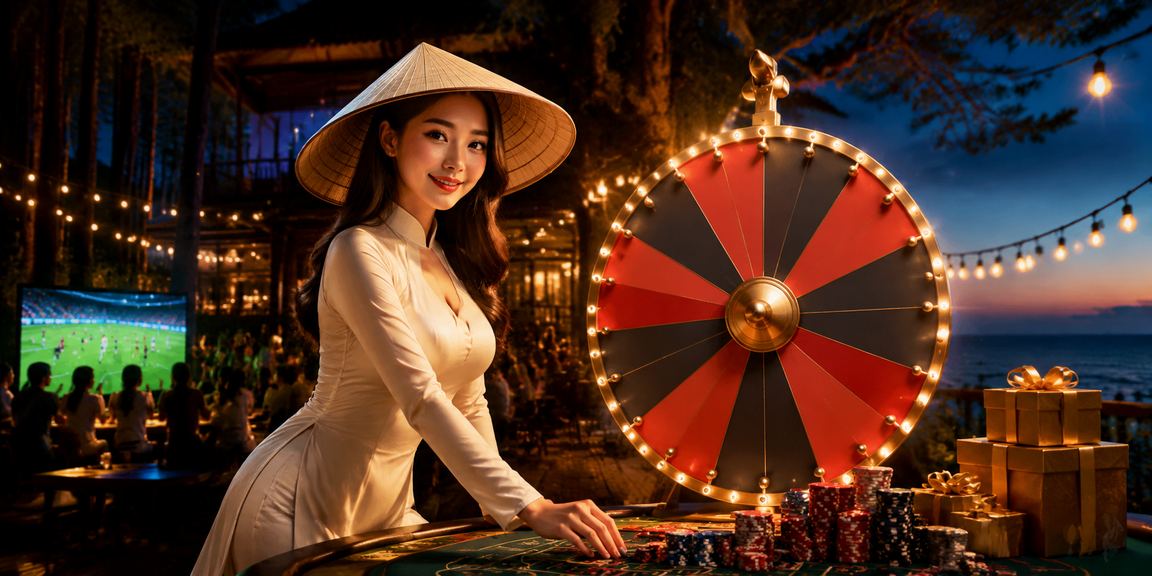 Người dùng tại Đà Lạt tham gia quay số may mắn với nón lá truyền thống
